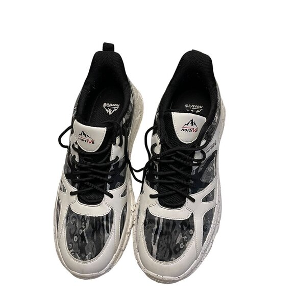 NortiV 8 Mens Sneakers Size 12 EU 46 White & Black Athletic Shoes - Picture 10 of 10